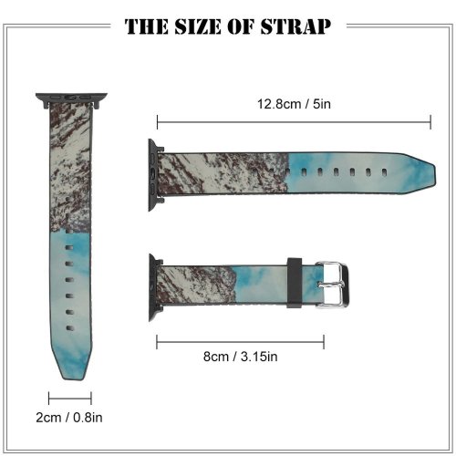 yanfind Watch Strap for Apple Watch Wallpapers Peak Pictures Range Outdoors  Grey Snow Domain  Images Public Compatible with iWatch Series 5 4 3 2 1
