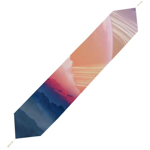 Yanfind Table Runner Jan Kovačík Mountains Planet Sunrise Surreal Foggy Everyday Dining Wedding Party Holiday Home Decor