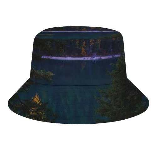 yanfind Adult Fisherman's Hat Francesco Ungaro Lake Forest Wilderness Pine Trees Evening Fishing Fisherman Cap Travel Beach Sun protection
