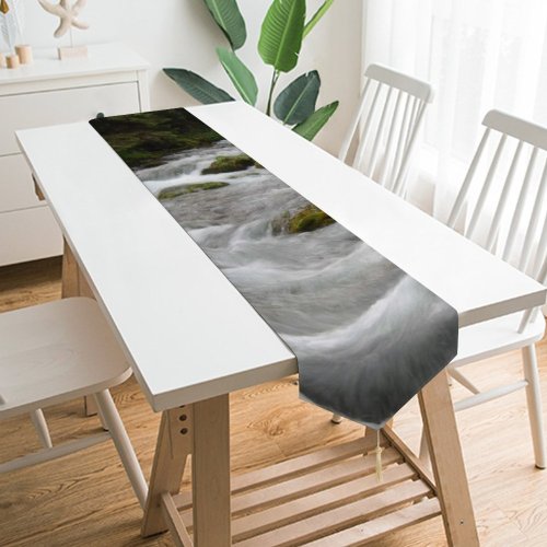 Yanfind Table Runner Stream Koscieliska Valley Koscieliski Tatry Mountains Resources River Rapid Watercourse Mountain Creek Everyday Dining Wedding Party Holiday Home Decor