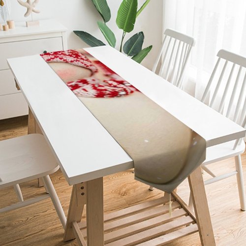Yanfind Table Runner Blur Focus Christmas Decoration Celebration Decors Snowman Ornaments Figurines Everyday Dining Wedding Party Holiday Home Decor
