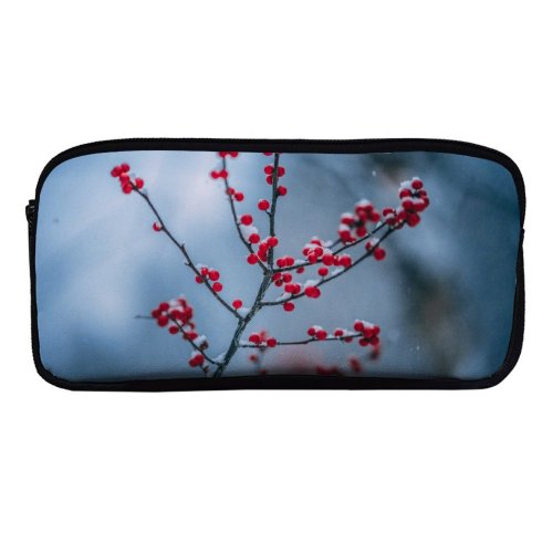 yanfind Pencil Case YHO Images Bush Christmas Flora Frost Snow Wallpapers Plant Branches Tree Stock Free Zipper Pens Pouch Bag for Student Office School
