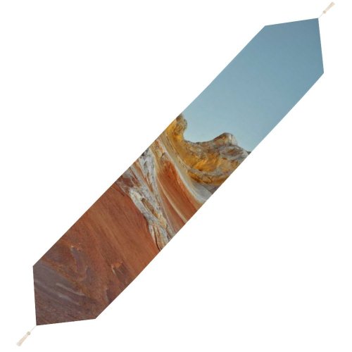 Yanfind Table Runner MacOS Big Sur Sedimentary Rocks Daylight IOS Everyday Dining Wedding Party Holiday Home Decor