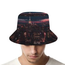 yanfind Adult Fisherman's Hat Rockefeller Center York United States America Cityscape City Lights Night Time Cloudy Fishing Fisherman Cap Travel Beach Sun protection