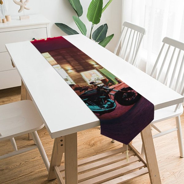 Yanfind Table Runner Bike Magazine Street City Motorbikes Nifty Magazines Automobiles Parked Motorcycles Stock Travel Everyday Dining Wedding Party Holiday Home Decor