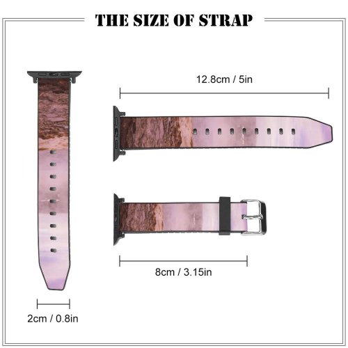 yanfind Watch Strap for Apple Watch Eruption Domain Pictures Outdoors Volcano Public Geyser  Images Wallpapers Purple Compatible with iWatch Series 5 4 3 2 1