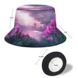yanfind Adult Fisherman's Hat Flowers Flowers Path Thunderstorm Dark Sky Fishing Fisherman Cap Travel Beach Sun protection