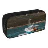 yanfind Pencil Case YHO Boat NY Transportation Sea Watercraft System  Usa Lake York Zipper Pens Pouch Bag for Student Office School