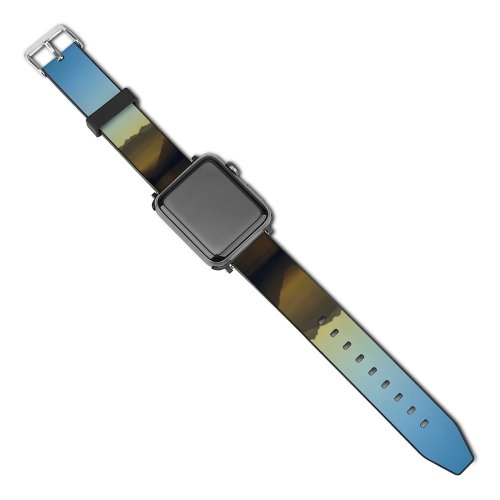 yanfind Watch Strap for Apple Watch Landscape Peak Sunrise Countryside Vierwaldstättersee Pictures Evening Outdoors Dawn Sunset Free Compatible with iWatch Series 5 4 3 2 1