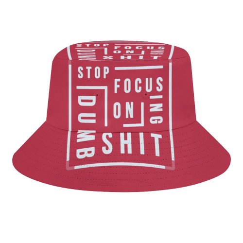 yanfind Adult Fisherman's Hat Samarth Gupta Quotes Stop Focusing Dumb Shit Popular Quotes Typography Fishing Fisherman Cap Travel Beach Sun protection