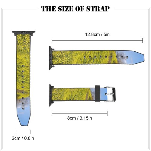 yanfind Watch Strap for Apple Watch Rural Countryside Pasture Farm Grassland Outdoors Stock Ranch  、 伊予市 Free Field Compatible with iWatch Series 5 4 3 2 1