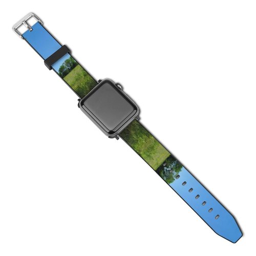 yanfind Watch Strap for Apple Watch Rural Countryside Plant Trunk Creative Pasture Farm Pictures Grassland Outdoors Tree Compatible with iWatch Series 5 4 3 2 1
