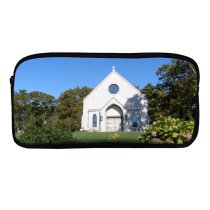yanfind Pencil Case YHO Building Chapel Sky Cod Massachusetts Tree Place Leaf Church Worship Harwich Property Zipper Pens Pouch Bag for Student Office School