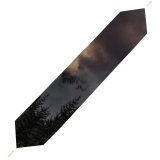 Yanfind Table Runner Abies Silhouette Dolomites Tree Sky Wood Mountain Pine Plant Fir Spruce Everyday Dining Wedding Party Holiday Home Decor