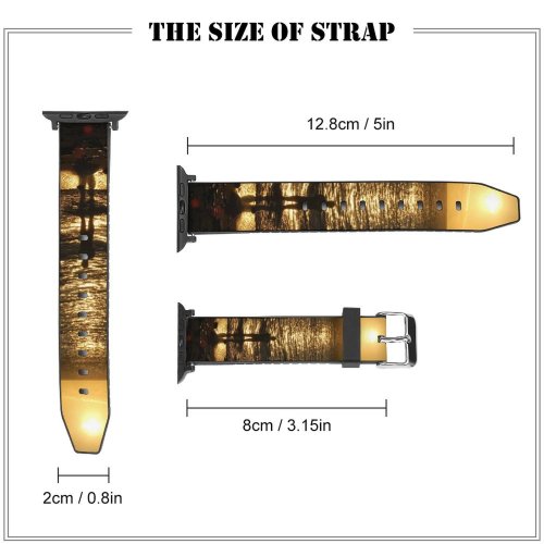 yanfind Watch Strap for Apple Watch Sunset Sea Ocean Dreaming Thinking Horizon Sky Reflection Wave Compatible with iWatch Series 5 4 3 2 1