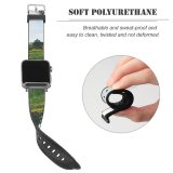 yanfind Watch Strap for Apple Watch Rural Countryside Plant Pasture Farm Pictures PNG Grassland Outdoors Grey Tree Compatible with iWatch Series 5 4 3 2 1