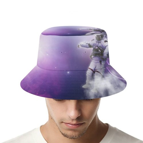 yanfind Adult Fisherman's Hat Space Astronaut Nebula Clouds Space Travel Space Adventure Fishing Fisherman Cap Travel Beach Sun protection