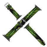 yanfind Watch Strap for Apple Watch Dark Leaves Drops Dew Closeup Macro   Greenery Compatible with iWatch Series 5 4 3 2 1