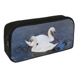 yanfind Pencil Case YHO Beak Sea Fly Duck Swim Froozen Feathers Birds Elegant Graceful Ducks Feather Zipper Pens Pouch Bag for Student Office School