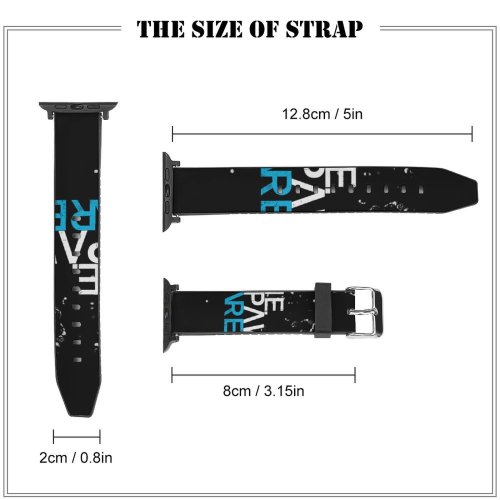 yanfind Watch Strap for Apple Watch Black Dark Quotes Respawn Live Die Repeat Hardcore Gamer Quotes Dark Compatible with iWatch Series 5 4 3 2 1