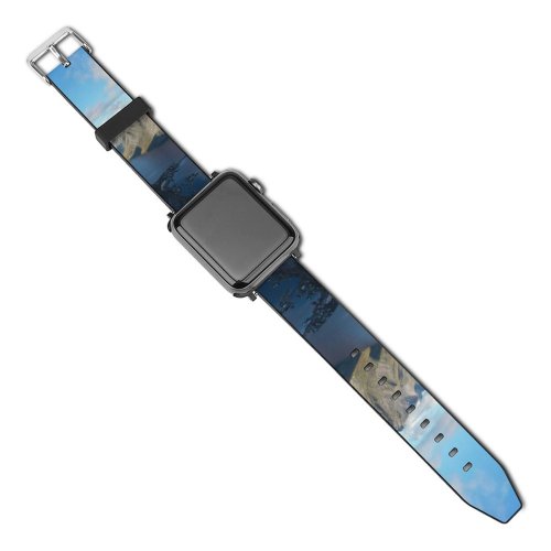 yanfind Watch Strap for Apple Watch Landscape Norwegen Peak Promontory Wilderness Pictures Lofoten Sea Cloud Outdoors Free Compatible with iWatch Series 5 4 3 2 1