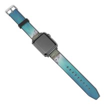 yanfind Watch Strap for Apple Watch Johny Goerend Snow Mountains  Aurora Borealis Landscape Sky Lofoten Islands Norway Compatible with iWatch Series 5 4 3 2 1