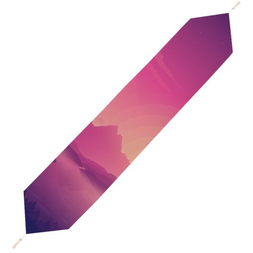 Yanfind Table Runner Coyle Lakeside Sky Sunset Minimal Art Gradient Landscape Scenic Panorama Everyday Dining Wedding Party Holiday Home Decor