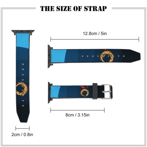 yanfind Watch Strap for Apple Watch Technology  Typography Night   Half Compatible with iWatch Series 5 4 3 2 1