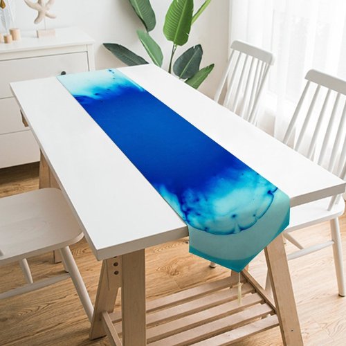 Yanfind Table Runner Aqua Sky Abstract Hole Light Free Science Cells Texture Art Wallpapers Everyday Dining Wedding Party Holiday Home Decor