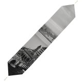 Yanfind Table Runner Boats Center Street Coast City Europe Docked Clouds Port Formation Pier Travel Everyday Dining Wedding Party Holiday Home Decor