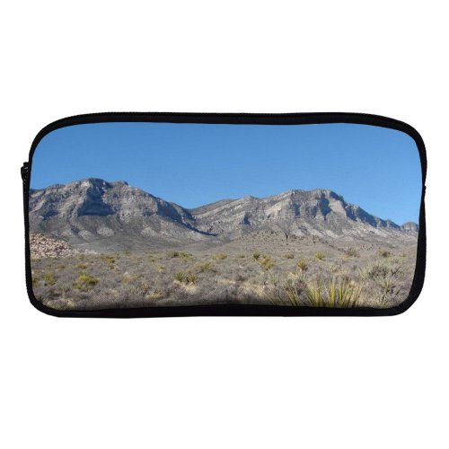 yanfind Pencil Case YHO Chaparral Nevada Wilderness Canyon Plant Landscape Desert Mountainous Shrubland Rock Sky Zipper Pens Pouch Bag for Student Office School