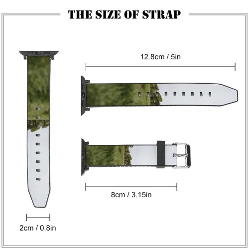 yanfind Watch Strap for Apple Watch Rural Countryside Plant Pasture Farm Pictures Grassland Outdoors Ranch Free Grass Compatible with iWatch Series 5 4 3 2 1