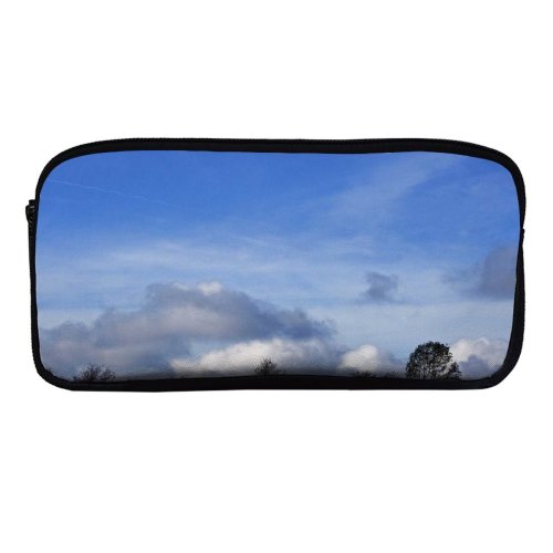 yanfind Pencil Case YHO Field Sky Field Natural Atmospheric  Autumn Cloud Landscape Sky Clouds Tree Zipper Pens Pouch Bag for Student Office School