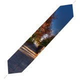 Yanfind Table Runner Path Sky Contrast Natural Sun Autumn Leaves Branch Landscape Sky Fence High Everyday Dining Wedding Party Holiday Home Decor