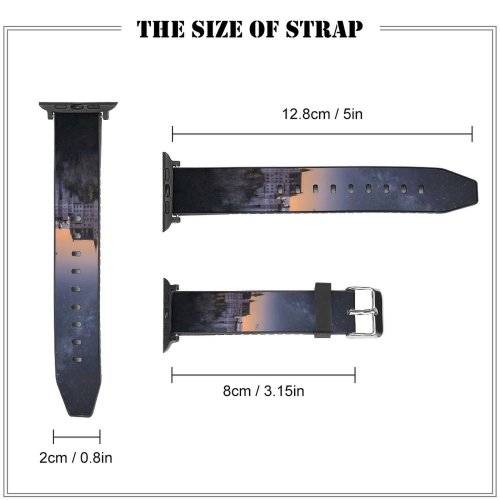 yanfind Watch Strap for Apple Watch Massimiliano Morosinotto Neuschwanstein Castle Landscape Starry Sky Ancient Architecture Astronomy  Outer Compatible with iWatch Series 5 4 3 2 1