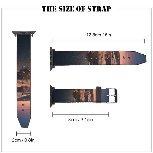 yanfind Watch Strap for Apple Watch Big Sur Mountains Clouds Sunset Evening MacOS California Compatible with iWatch Series 5 4 3 2 1