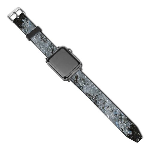 yanfind Watch Strap for Apple Watch River Frozen Mountains Drop Droplets Clear H O Flow Geology Rock Freezing Compatible with iWatch Series 5 4 3 2 1