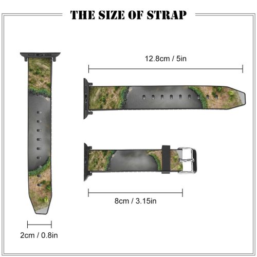 yanfind Watch Strap for Apple Watch Vyshhorod Scenery Field Earthlove Набережна Domain Public Outdoors Heart Wallpapers Вишгородська Compatible with iWatch Series 5 4 3 2 1