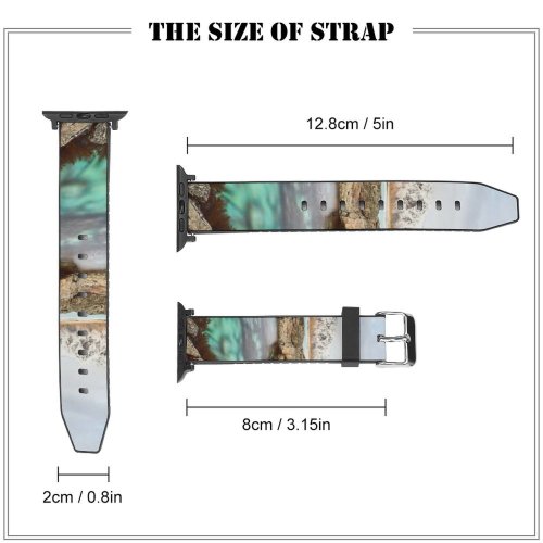 yanfind Watch Strap for Apple Watch Colours Promontory Skagsanden Domain Pictures Lofoten Outdoors Grey Stone Range Compatible with iWatch Series 5 4 3 2 1