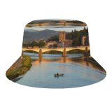 yanfind Adult Fisherman's Hat Town Resources Waterway Watercourse Bridge Sunset Italy Florence River Sky River Bank Fishing Fisherman Cap Travel Beach Sun protection
