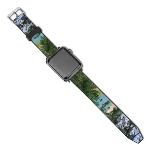 yanfind Watch Strap for Apple Watch Abies Pine Plant Forest Creative Россия Pictures Tree Fir Реж Lake Compatible with iWatch Series 5 4 3 2 1