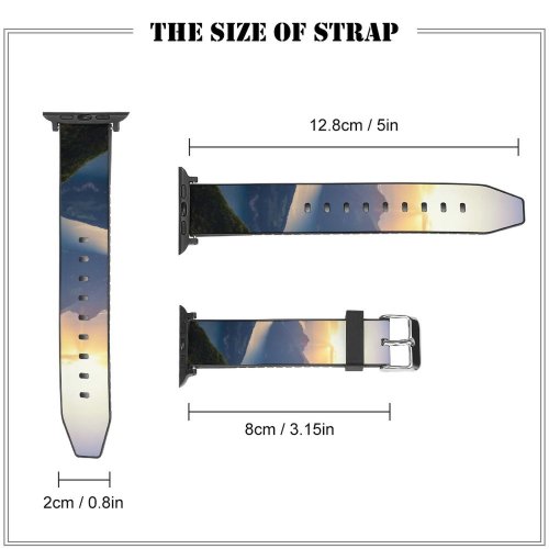 yanfind Watch Strap for Apple Watch Dominic Kamp Lake Lucerne Landscape Mountains Sunset Switzerland Compatible with iWatch Series 5 4 3 2 1
