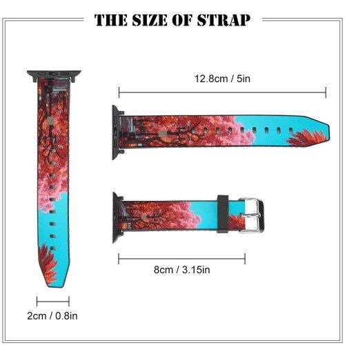 yanfind Watch Strap for Apple Watch Infrared Jose Trees  Tree  Car Plant Free Automobile Woodland Compatible with iWatch Series 5 4 3 2 1
