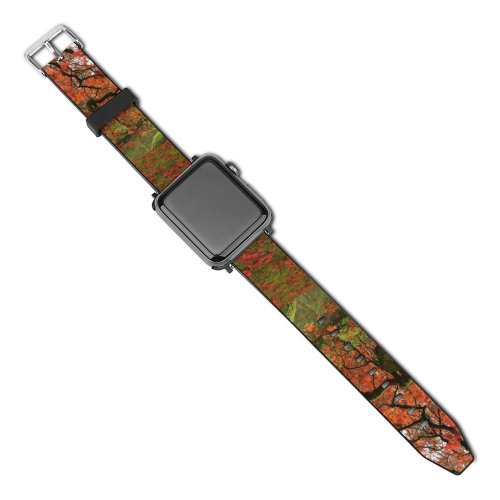 yanfind Watch Strap for Apple Watch United Japanese Fallfoliage Plant Forest Domain Trunk Branch Pictures Portland Tree Compatible with iWatch Series 5 4 3 2 1