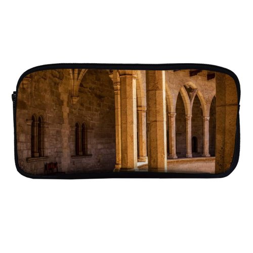 yanfind Pencil Case YHO Images Castle Patio  Building Spain Facade HQ Palma Sky Fantasy Wallpapers Zipper Pens Pouch Bag for Student Office School