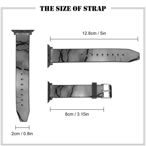 yanfind Watch Strap for Apple Watch Thunder  Tree Storm Sky Grey Mono Spooky Gothic Stormy Dead Dying Compatible with iWatch Series 5 4 3 2 1