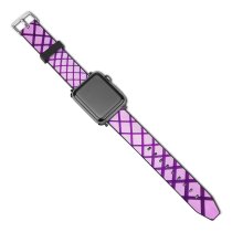 yanfind Watch Strap for Apple Watch Mesh Atrium Purple Texture National Portrait Gallery Washington  Ceiling Geometrical Symmetrical Compatible with iWatch Series 5 4 3 2 1
