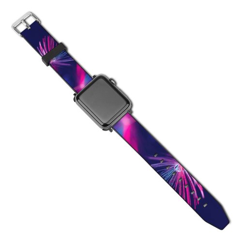 yanfind Watch Strap for Apple Watch Bruno Glätsch Flowers Dandelion Seeds Flower Drop  Purple Light Dark Blurred Compatible with iWatch Series 5 4 3 2 1