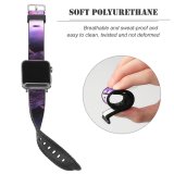 yanfind Watch Strap for Apple Watch Visar Neziri Sunset Scenery Rocks Lake Purple Sky Compatible with iWatch Series 5 4 3 2 1