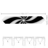 Yanfind Table Runner Twirl Twist Twister Retro Texture Textures Curve Gradient Circles Modern Abstract Art Everyday Dining Wedding Party Holiday Home Decor